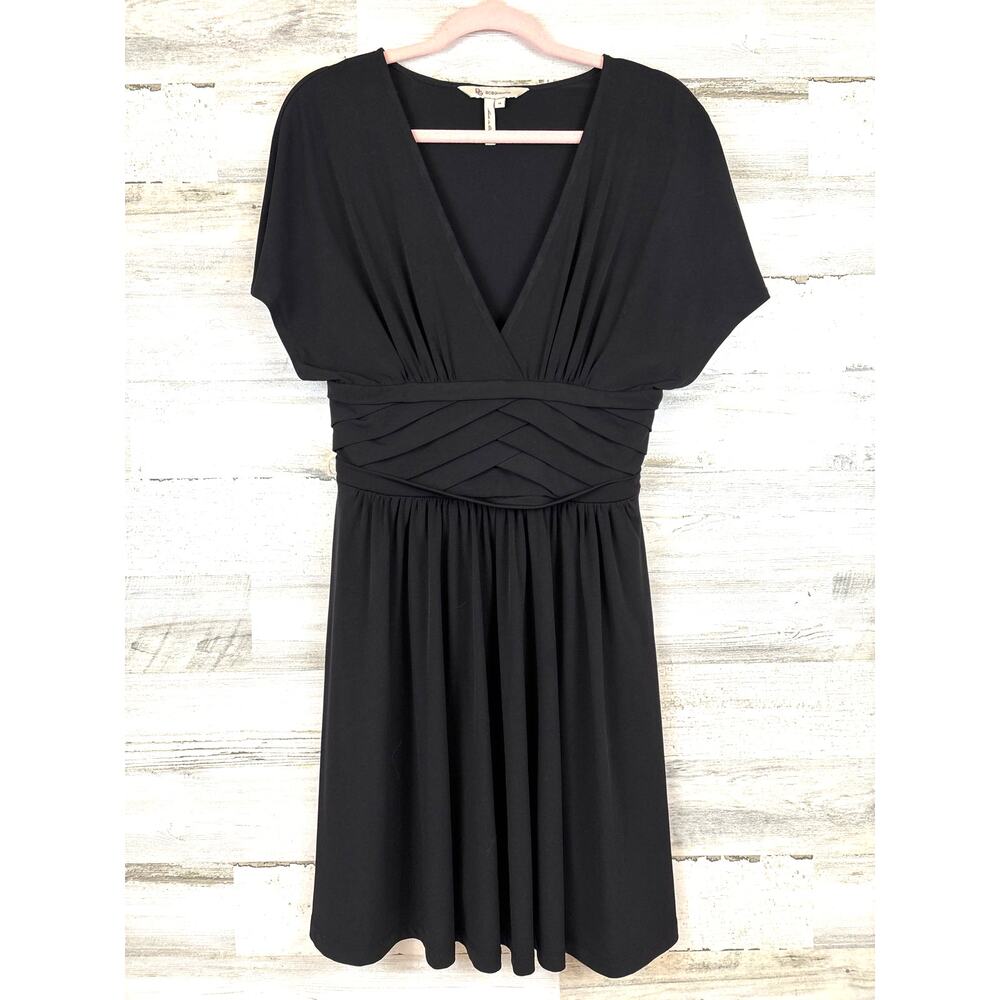 BCBGeneration Womens M Black Tuxedo Waist Mini Little Black Dress